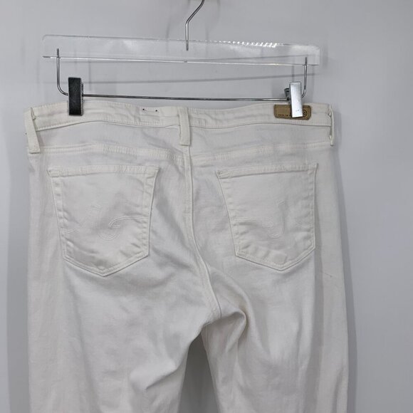 AG Adriano Goldschmied Angel bootcut flared denim jeans white low rise women 32 - Picture 5 of 6